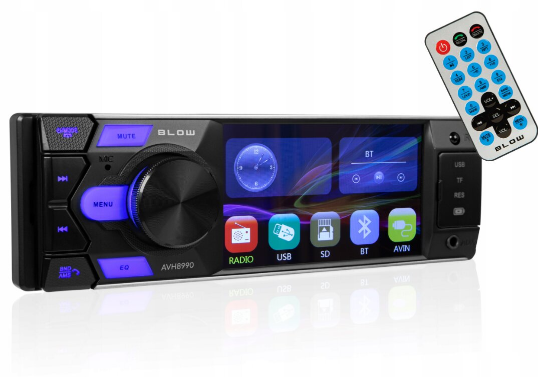 Blow AVH-8990 1-DIN automobilinis radijas kaina ir informacija | Automagnetolos, multimedija | pigu.lt