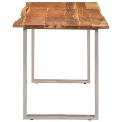 Valgomojo stalas vidaXL, rudas kaina ir informacija | Virtuvės ir valgomojo stalai, staliukai | pigu.lt