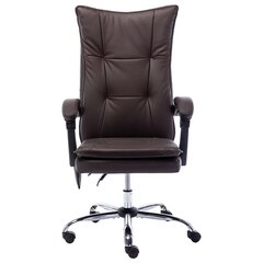 Masažinė biuro kėdė, ruda цена и информация | Офисные кресла | pigu.lt
