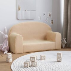 Dvivietė Vaikiška sofa vidaXL, smėlio цена и информация | Детские диваны, кресла | pigu.lt