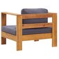 Sodo krėslas su pagalvėle, pilkas цена и информация | Lauko kėdės, foteliai, pufai | pigu.lt
