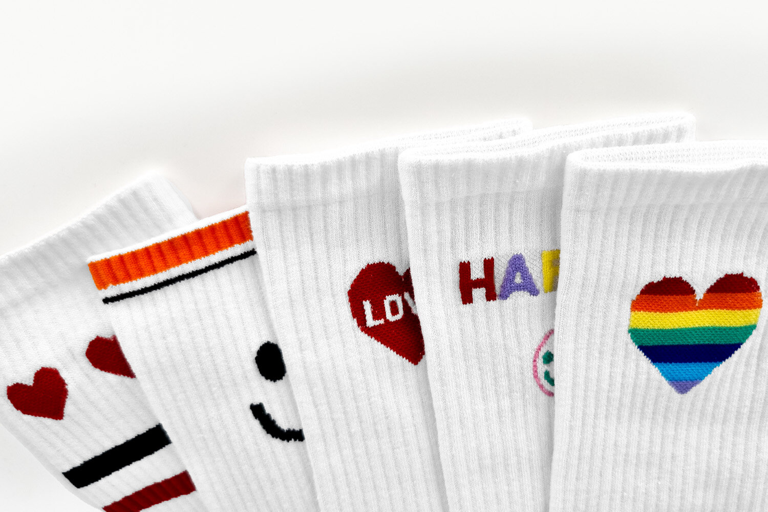 Sportinės kojinės moterims Socks Lab Happy Set, baltos, 5 poros kaina ir informacija | Moteriškos kojinės | pigu.lt