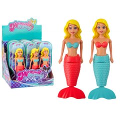 Vonios žaislas Mermaid Bath Wind Up Water Floating Turquoise Pink Doll kaina ir informacija | Žaislai kūdikiams | pigu.lt