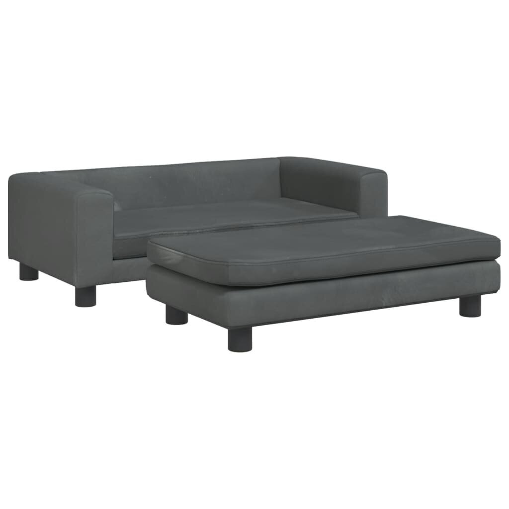 Vaikiška sofa vidaXL, pilka цена и информация | Vaikiški sėdmaišiai, foteliai, pufai | pigu.lt