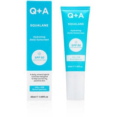 Drėkinamasis veido kremas nuo saulės Q+A Squalane Hydrating SPF50, 50 ml kaina ir informacija | Kremai nuo saulės | pigu.lt