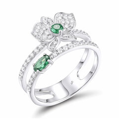 Sidabrinis žiedas moterims su špineliais ir cirkoniais Brasco 59339 kaina ir informacija | Žiedai | pigu.lt
