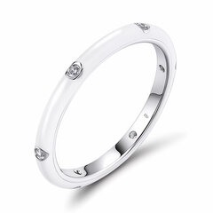 Серебряное кольцо с цирконами и эмалью Brasco 59341 59341-16.5 цена и информация | Кольца | pigu.lt