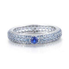 Серебряное кольцо с шпинелями и цирконом Brasco 59347 59347-17 цена и информация | Кольца | pigu.lt