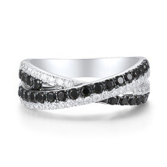 Серебряное кольцо с шпинелями и цирконами Brasco 59367 59367-17 цена и информация | Кольца | pigu.lt
