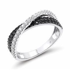 Sidabrinis žiedas su špineliais ir cirkoniais Brasco 59374 59374-19 kaina ir informacija | Žiedai | pigu.lt