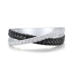 Серебряное кольцо с шпинелями и цирконами Brasco 59374 59374-19 цена и информация | Кольца | pigu.lt