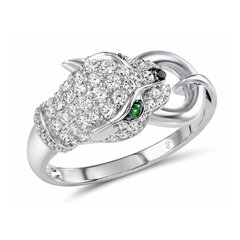 Серебряное кольцо с шпинелями и цирконами Brasco 59390 59390-18.5 цена и информация | Кольца | pigu.lt