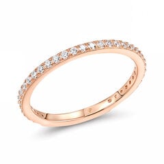 Paauksuotas sidabrinis žiedas moterims su cirkoniais Brasco 59392 kaina ir informacija | Žiedai | pigu.lt