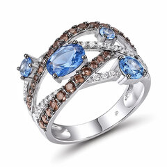 Серебряное кольцо с шпинелями и цирконами Brasco 59408 59408-18 цена и информация | Кольца | pigu.lt
