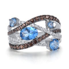 Серебряное кольцо с шпинелями и цирконами Brasco 59408 59408-18 цена и информация | Кольца | pigu.lt