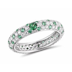 Sidabrinis žiedas su špineliais ir cirkoniais Brasco 59417 59417-16.5 kaina ir informacija | Žiedai | pigu.lt