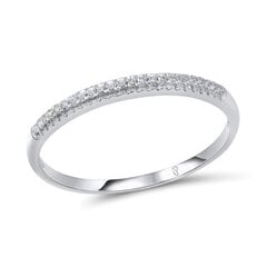 Balto aukso žiedas moterims su briliantais Brasco 59797 kaina ir informacija | Žiedai | pigu.lt