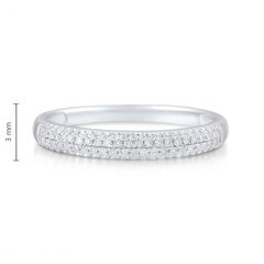 Balto aukso žiedas moterims su briliantais Brasco 59805 kaina ir informacija | Žiedai | pigu.lt
