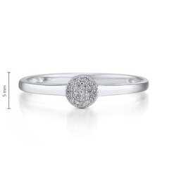 Balto aukso žiedas moterims su briliantais Brasco 59820 kaina ir informacija | Žiedai | pigu.lt