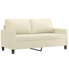 Dvivietė sofa vidaXL, smėlio spalvos цена и информация | Диваны | pigu.lt