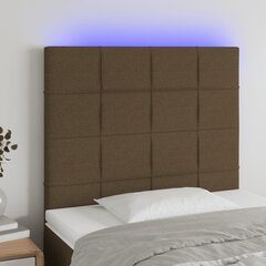 Galvūgalis su led, tamsiai rudos spalvos, 100x5x118/128cm kaina ir informacija | Lovos | pigu.lt