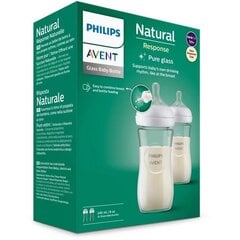 Бутылочки Philips Avent Natural Response SCY933/02, 1+ месяцев, 240 мл, 2 штуки цена и информация | Бутылочки и аксессуары | pigu.lt