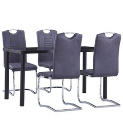 Столовый комплект, 5 частей, серого цвета цена и информация | Комплекты мебели для столовой | pigu.lt