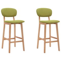Baro taburetės, 2vnt., žalios spalvos, audinys kaina ir informacija | Virtuvės ir valgomojo kėdės | pigu.lt
