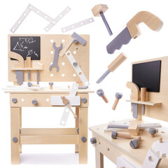 Medinės dirbtuvės vaikams su įrankiais Ikonka kaina ir informacija | Žaislai berniukams | pigu.lt
