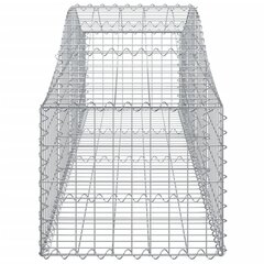 Išlenkti gabiono krepšiai vidaXL 200x50x40/60cm kaina ir informacija | Tvoros ir jų priedai | pigu.lt