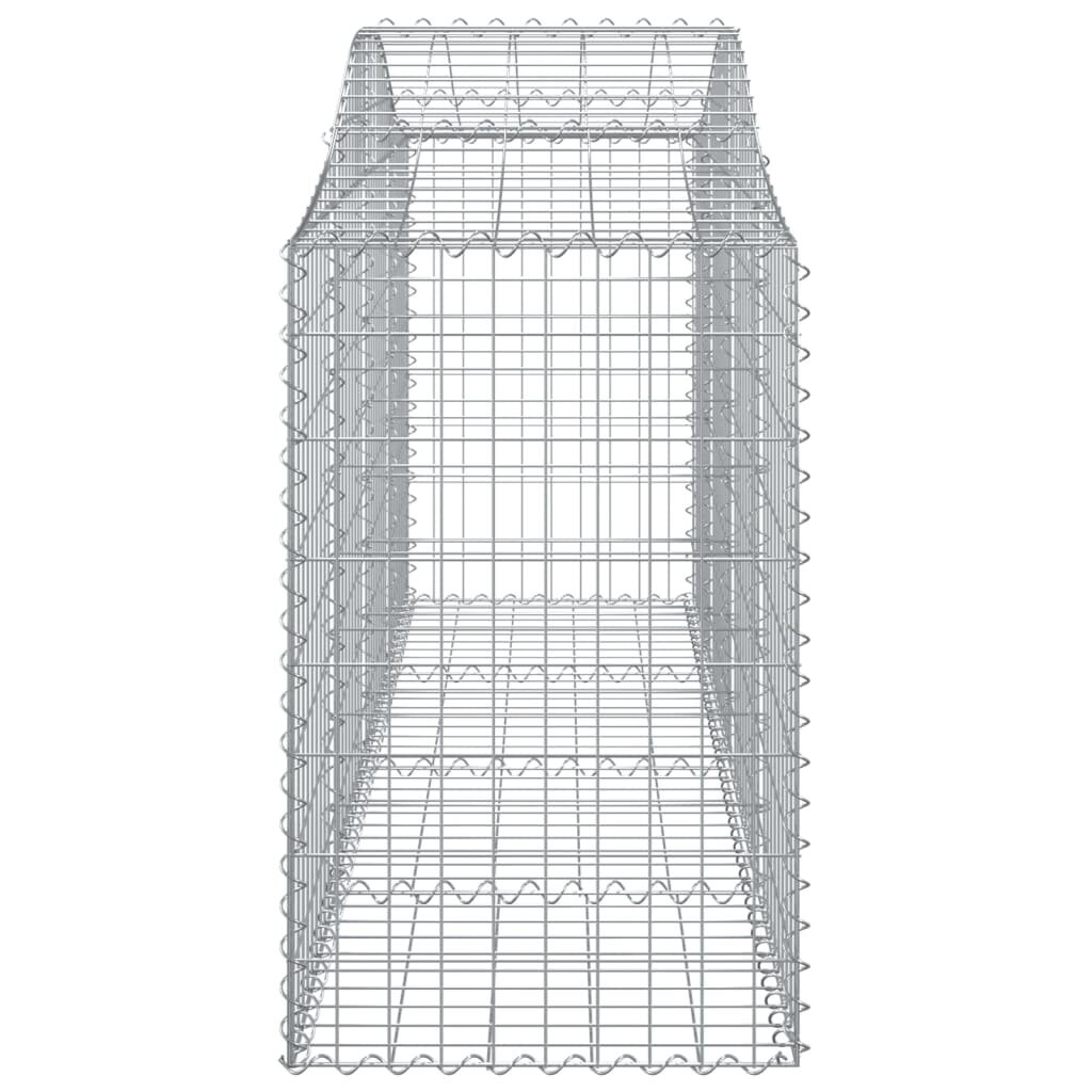 Išlenkti gabiono krepšiai, 9vnt., 200x50x80/100cm цена и информация | Tvoros ir jų priedai | pigu.lt