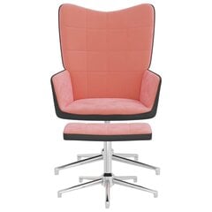 Poilsio kėdė su pakoja, rožinė цена и информация | Кресла в гостиную | pigu.lt