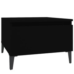 vidaXL Šoninis staliukas, juodos spalvos, 50x46x35cm, apdirbta mediena цена и информация | Журнальные столики | pigu.lt