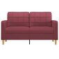 Dvivietė sofa vidaXL, 140cm, raudona цена и информация | Sofos | pigu.lt