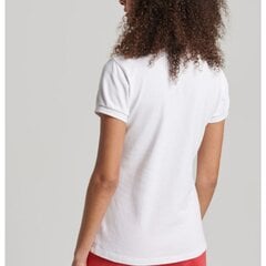 Superdry marškinėliai moterims Vintage Pique Polo, balti kaina ir informacija | Marškinėliai moterims | pigu.lt