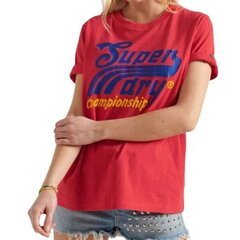 Superdry marškinėliai moterims Collegiate Cali State, raudoni kaina ir informacija | Marškinėliai moterims | pigu.lt