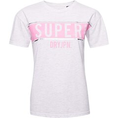 Superdry marškinėliai moterims Sdry Panel, balti цена и информация | Женские футболки | pigu.lt