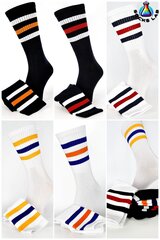 Medvilninės kojinės TripleTone Socks Lab, baltos ir juodos, 5 poros kaina ir informacija | Vyriškos kojinės | pigu.lt