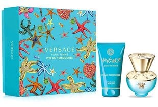 Kosmetikos rinkinys Versace Dylan Turquoise moterims: tualetinis vanduo EDT, 30 ml + kūno gelis, 50 ml kaina ir informacija | Kvepalai moterims | pigu.lt