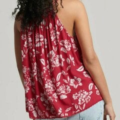 SuperDry palaidinė moterims Vintage Beach Cami, raudona kaina ir informacija | Palaidinės, marškiniai moterims | pigu.lt