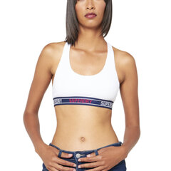 Superdry sportinė liemenėlė moterims Logo Crop top, balta kaina ir informacija | Sportinė apranga moterims | pigu.lt