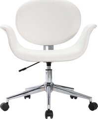 Вращающиеся стулья для стола, 4 шт, белые, кожзаменитель цена и информация | Стулья для кухни и столовой | pigu.lt