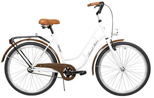 Товар с повреждённой упаковкой. Городской велосипед AZIMUT Retro 26" 2021, белый цена и информация | Товары для спорта, отдыха, туризма с поврежденной упаковкой | pigu.lt