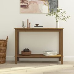 Konsolinis staliukas, medaus rudas, 110x40x80cm, pušies masyvas kaina ir informacija | Kavos staliukai | pigu.lt