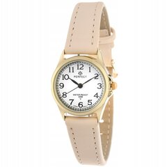 Moteriškas laikrodis Perfect 273br smėlio spalvos odiniu dirželiu kaina ir informacija | Moteriški laikrodžiai | pigu.lt