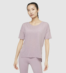 Nike Yoga женская футболка для йоги с короткими рукавами, фиолетовая, CJ9326-501 цена и информация | Спортивная одежда для женщин | pigu.lt