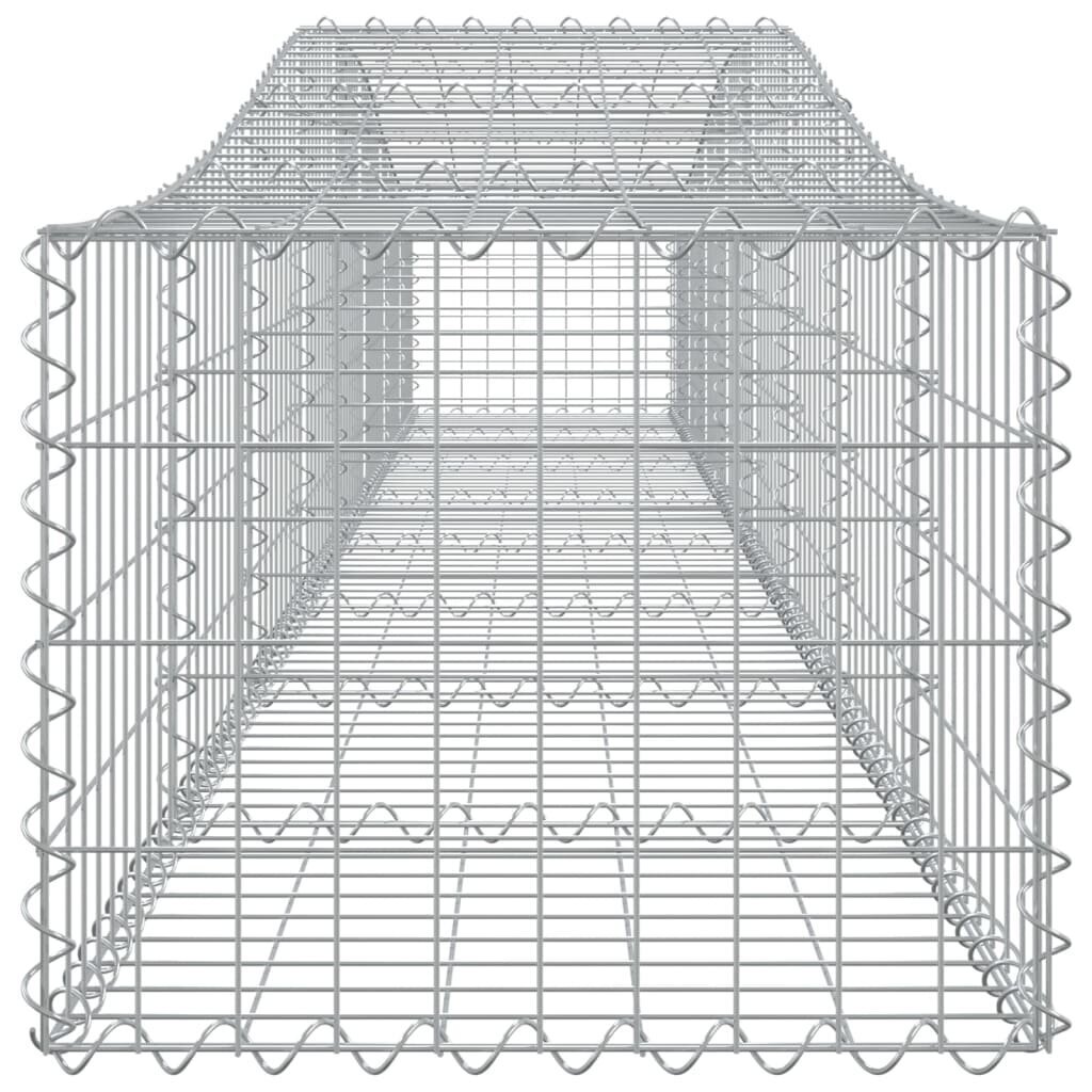 Išlenkti gabiono krepšiai vidaXL 400x50x40/60cm цена и информация | Tvoros ir jų priedai | pigu.lt