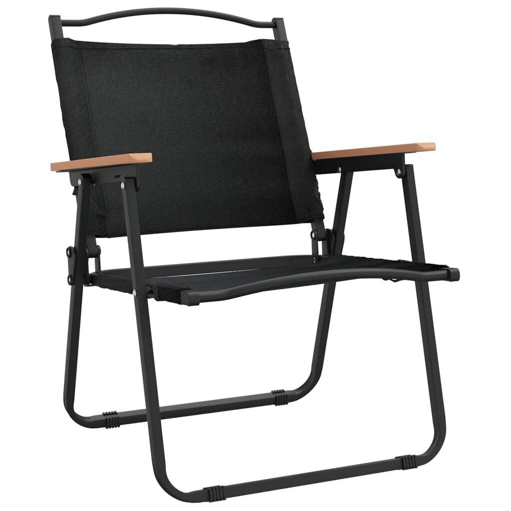 Stovyklavimo 2- jų kėdžių komplektas vidaXL, juodas цена и информация | Lauko kėdės, foteliai, pufai | pigu.lt