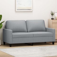 Dvivietė sofa vidaXL, pilka цена и информация | Диваны | pigu.lt