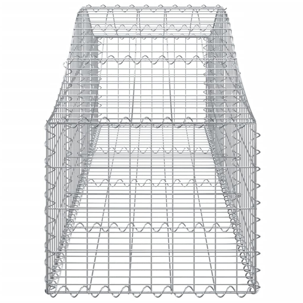 Išlenkti gabiono krepšiai vidaXL 200x50x40/60cm kaina ir informacija | Tvoros ir jų priedai | pigu.lt